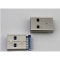 Macho de um conector USB 3.0 tipo fenda tipo SMT de 180 graus